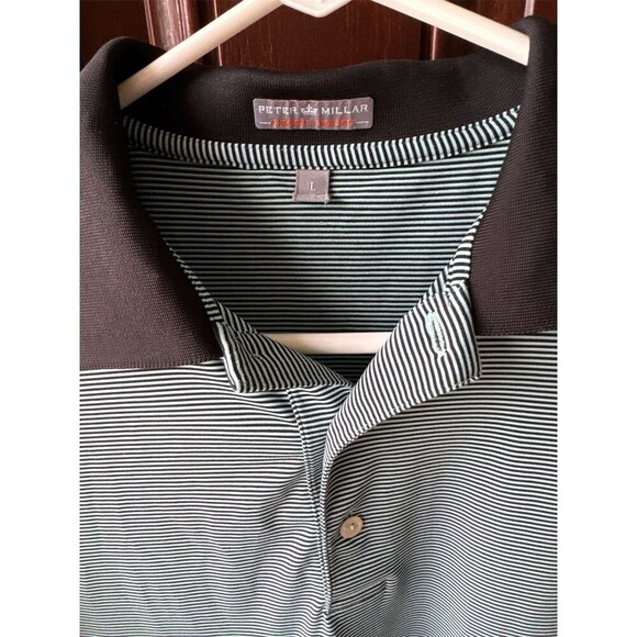 Peter Millar summer comfort Large Teal With Black Stripes - Picture 2 of 5